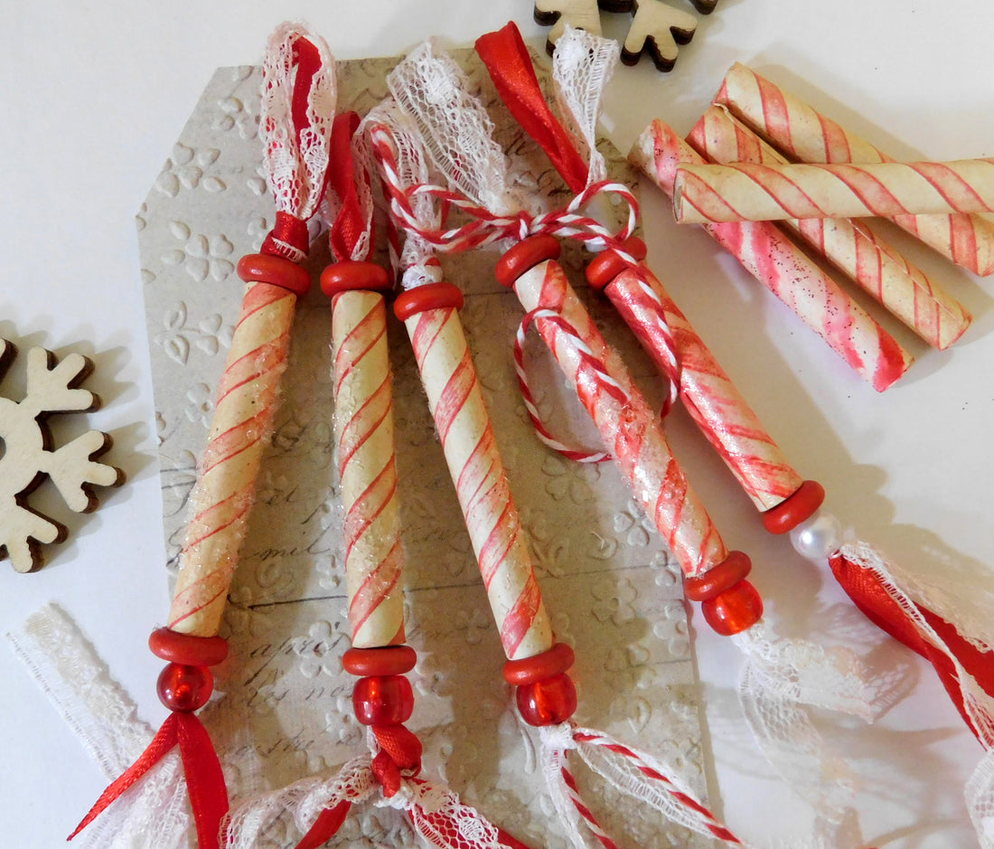 Make Christmas Candy Paper Beads