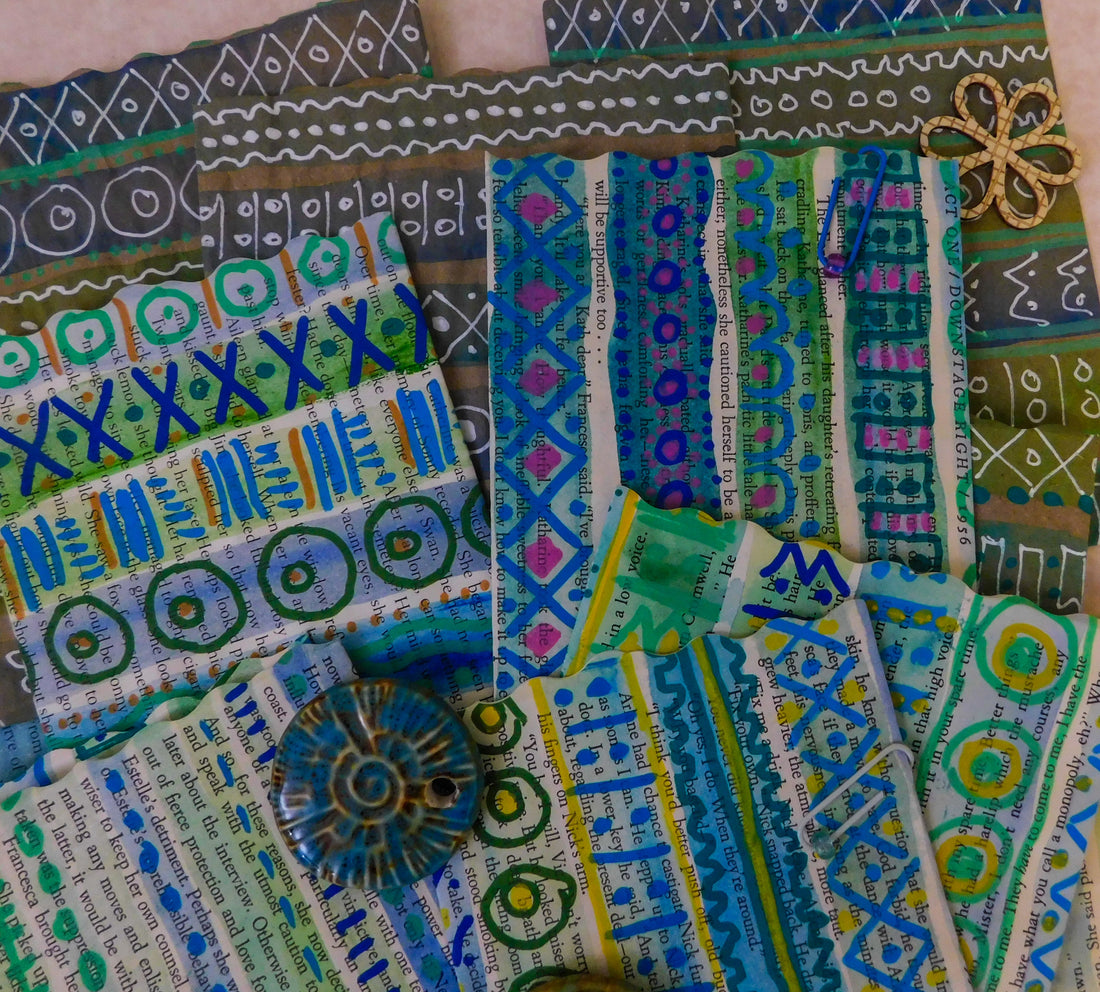 DIY Boho Bags - Recycle Box - Book Pages