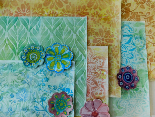 Subtle Watercolor Stencil Papers