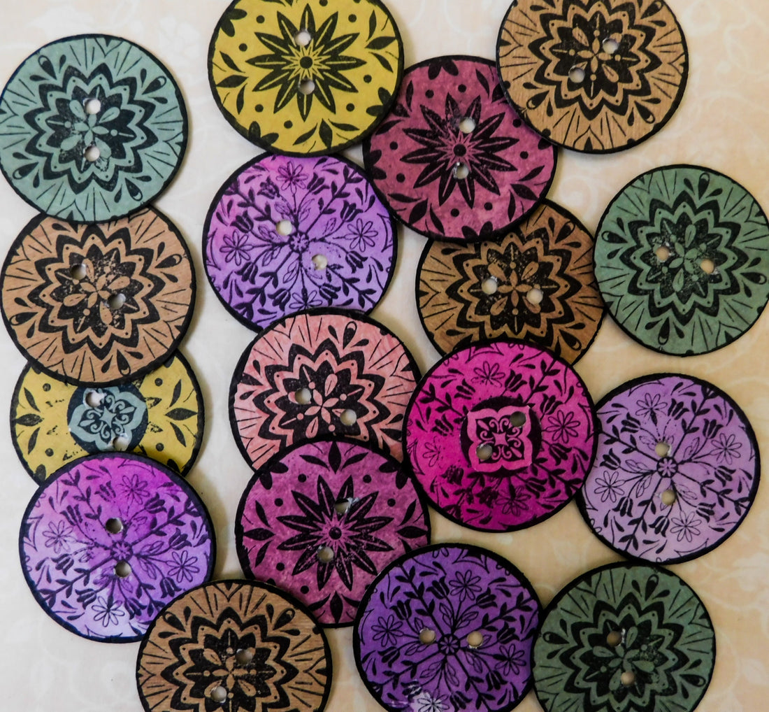 Make Buttons Using Tile Stamps