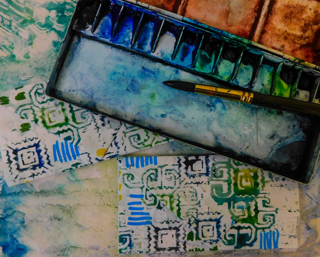Stamping With Watercolors