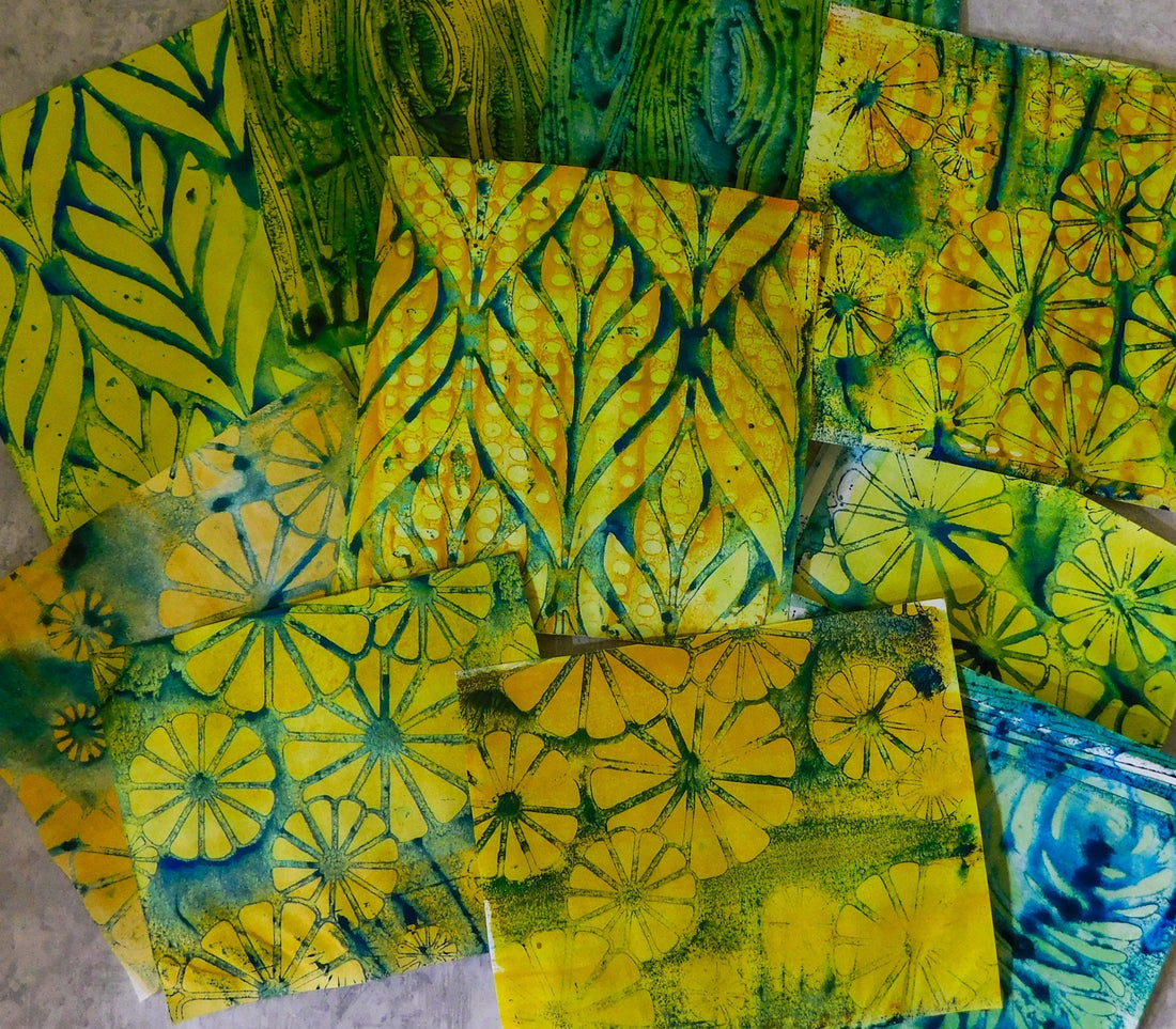 Watercolor Printing Using Stencils