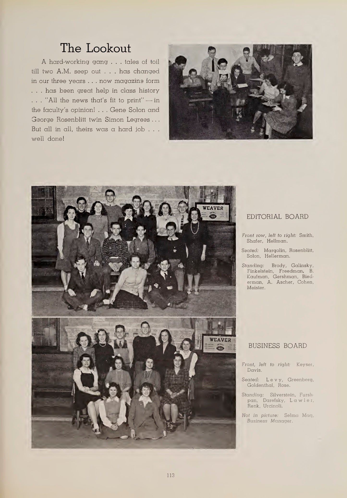 Weaver High Yearbook The Portal 1942