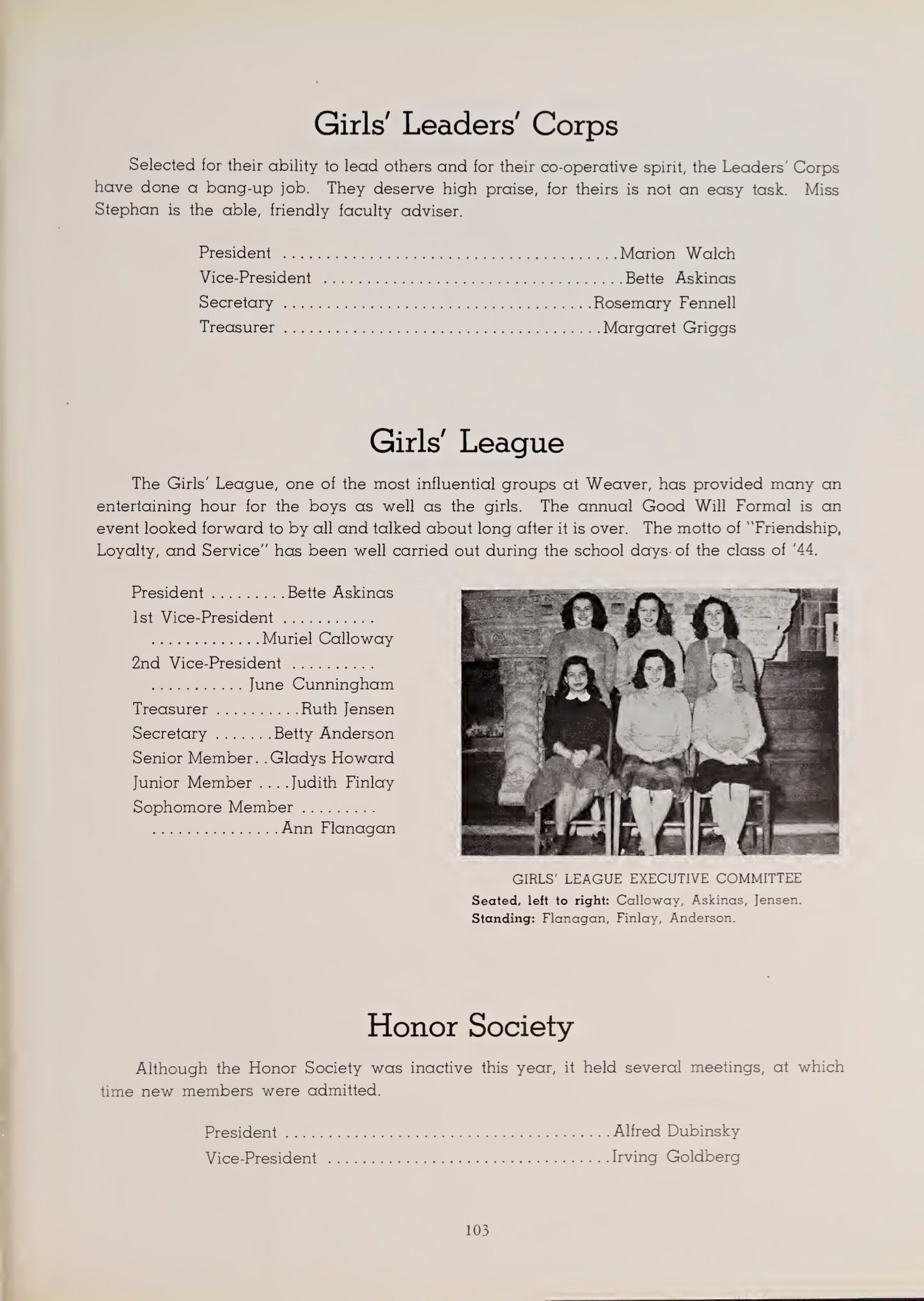 Weaver High Yearbook The Portal 1944