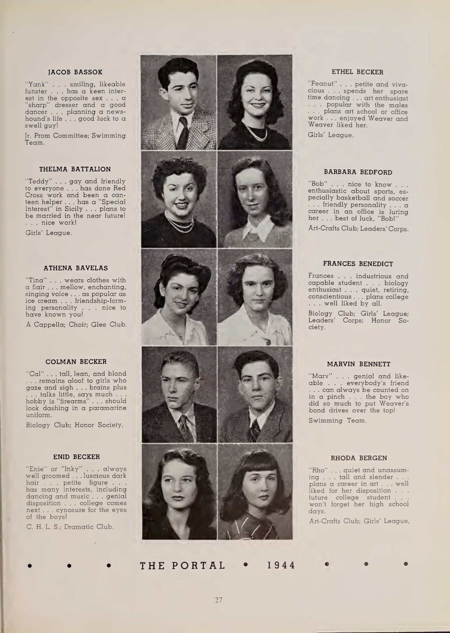 Weaver High Yearbook The Portal 1944