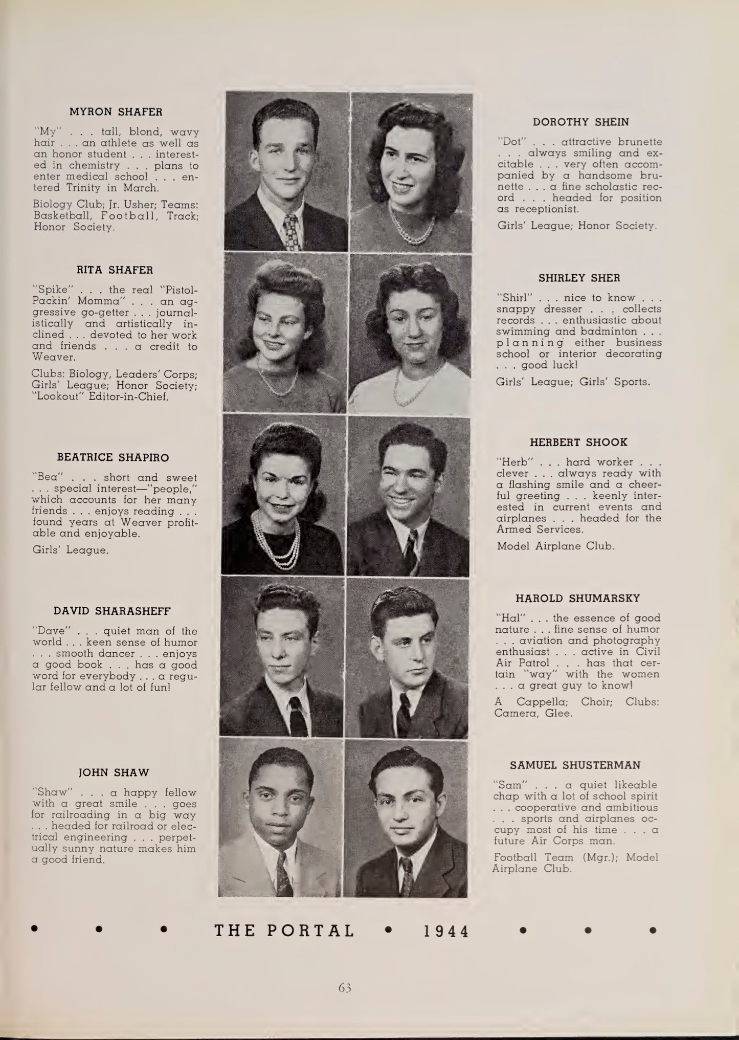 Weaver High Yearbook The Portal 1944
