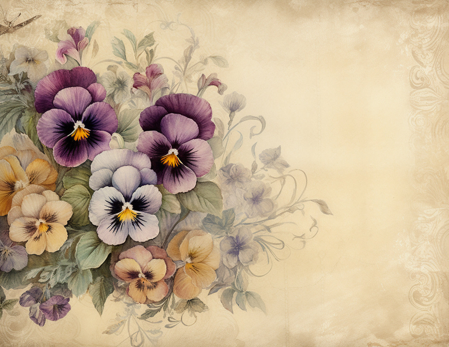 Pansies Paper Collection