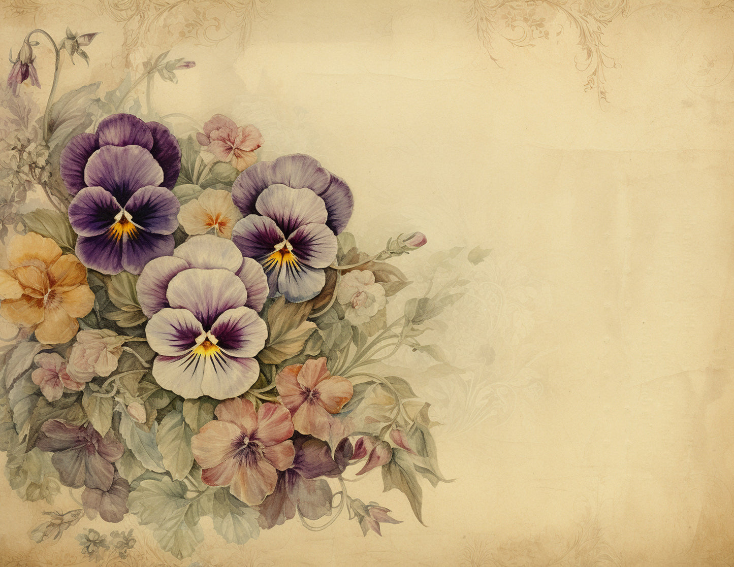 Pansies Paper Collection