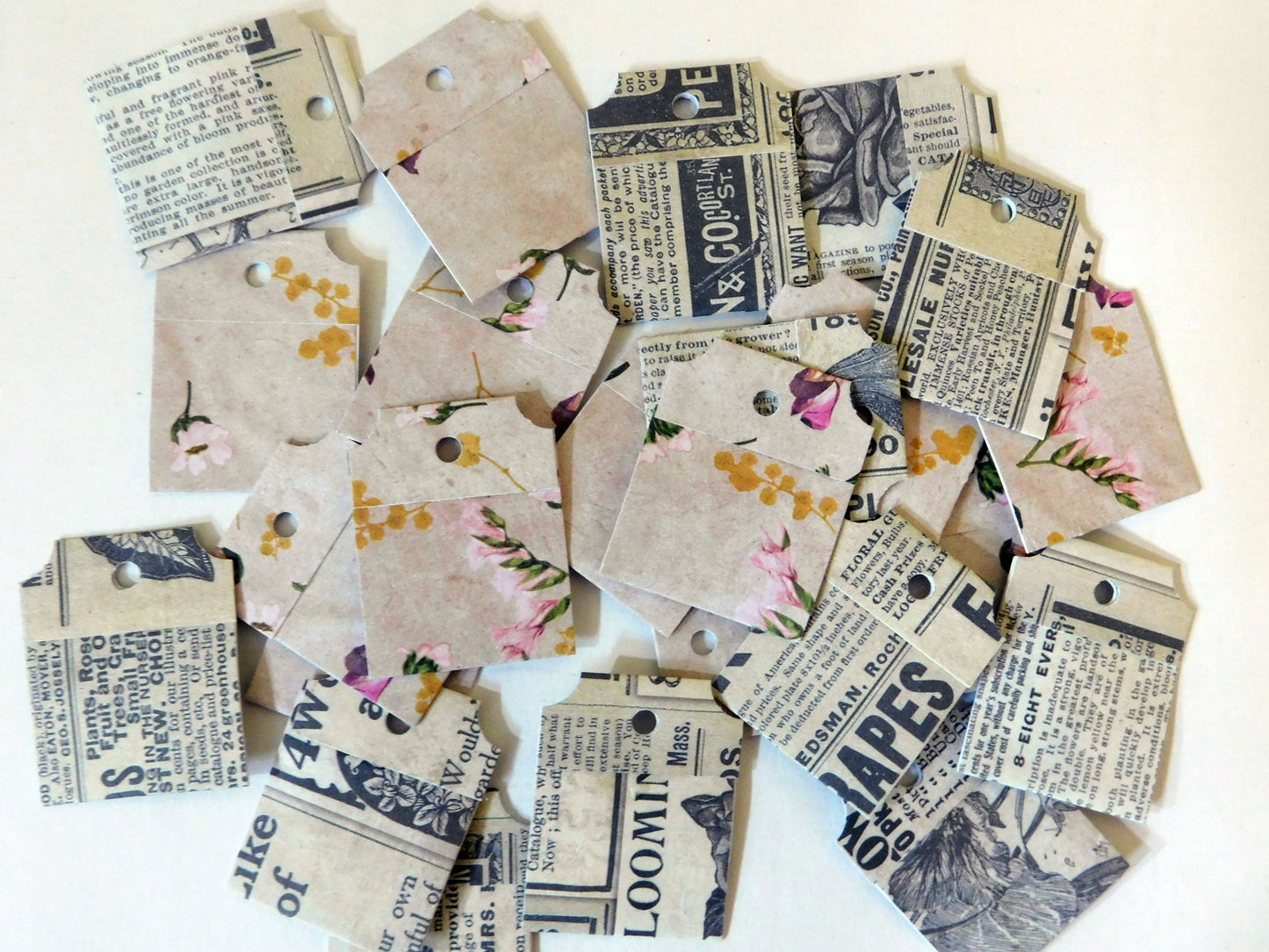 24 Tiny Paper Tags - BoBunny Botanical Design