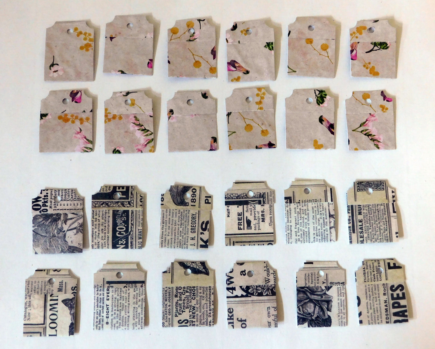 24 Tiny Paper Tags - BoBunny Botanical Design