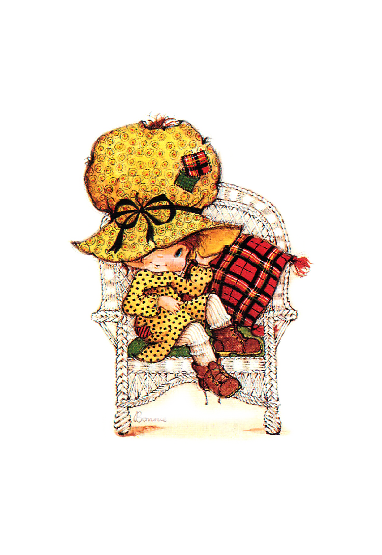 Bonnie Illustration Collection Digital Designer Kit - PNG, Full color, transparent black text and originals too! ZIP file only