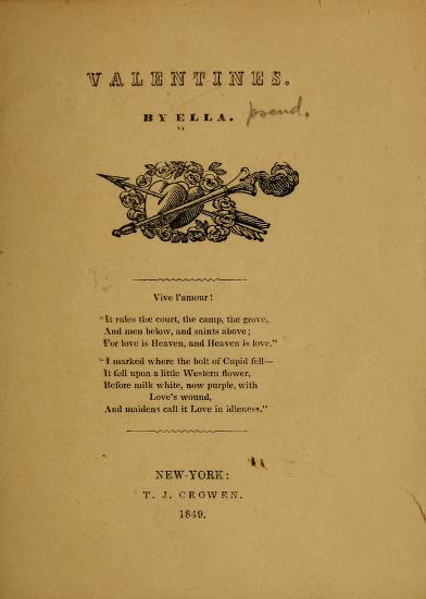 Valentines. 1849