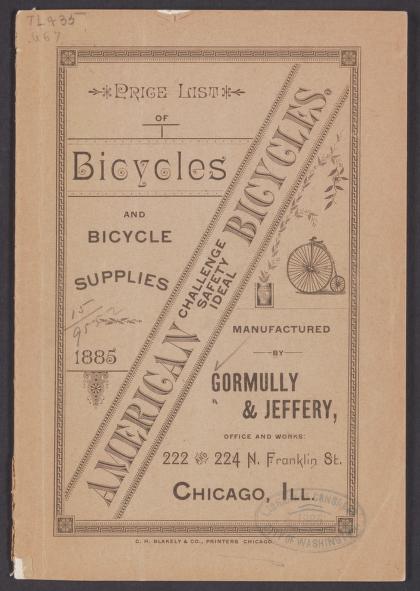 Gormully & Jeffery, Chicago American Bicycles 1885