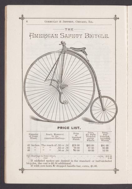 Gormully & Jeffery, Chicago American Bicycles 1885