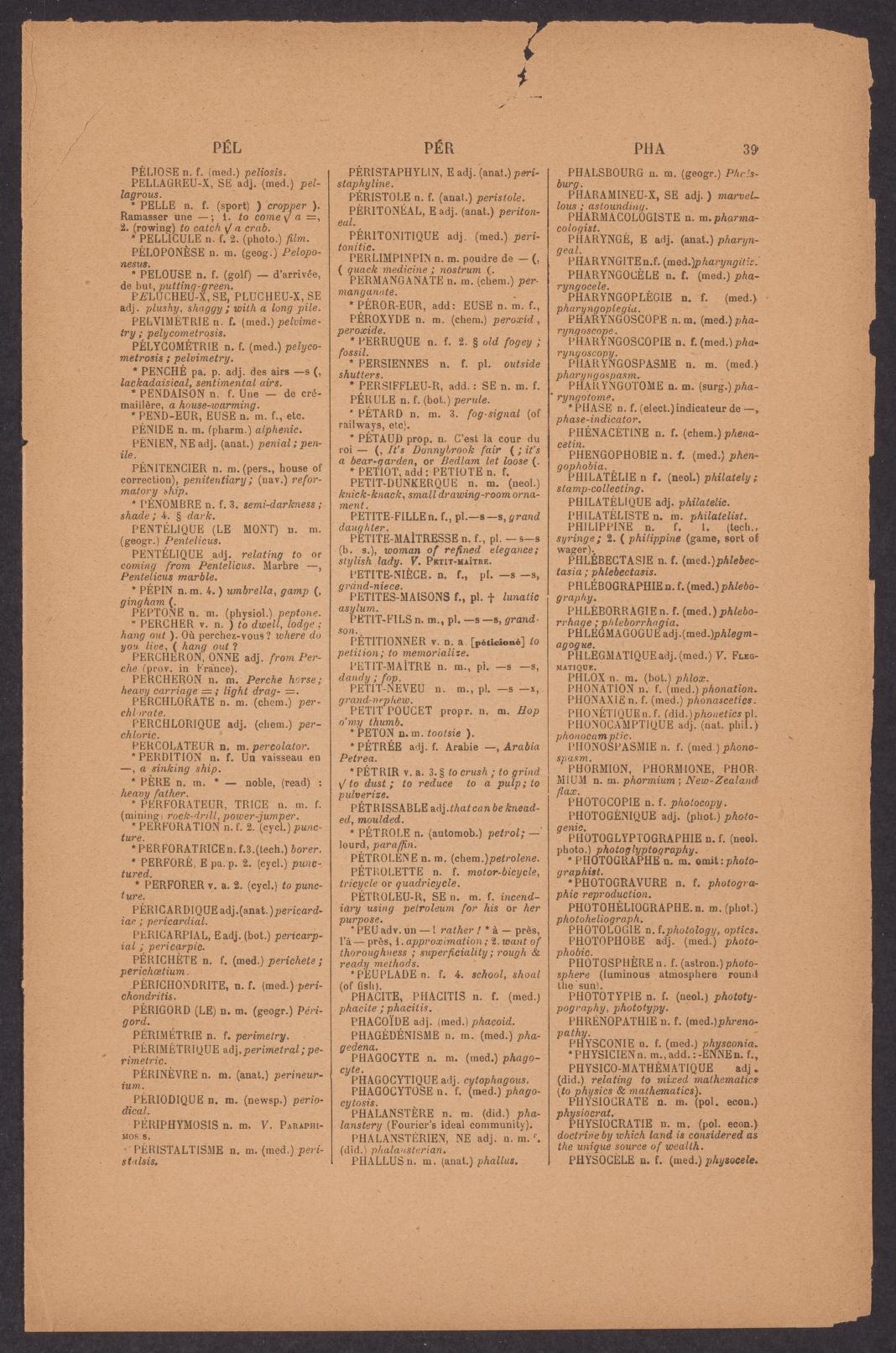 Spiers and Surenne's French and English pronouncing dictionary 1905
