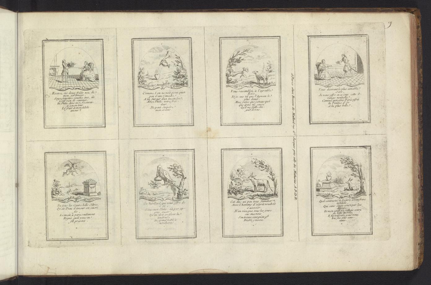 Collection de differents sujets gravés : sçavoir, de petits emblêmes 1770