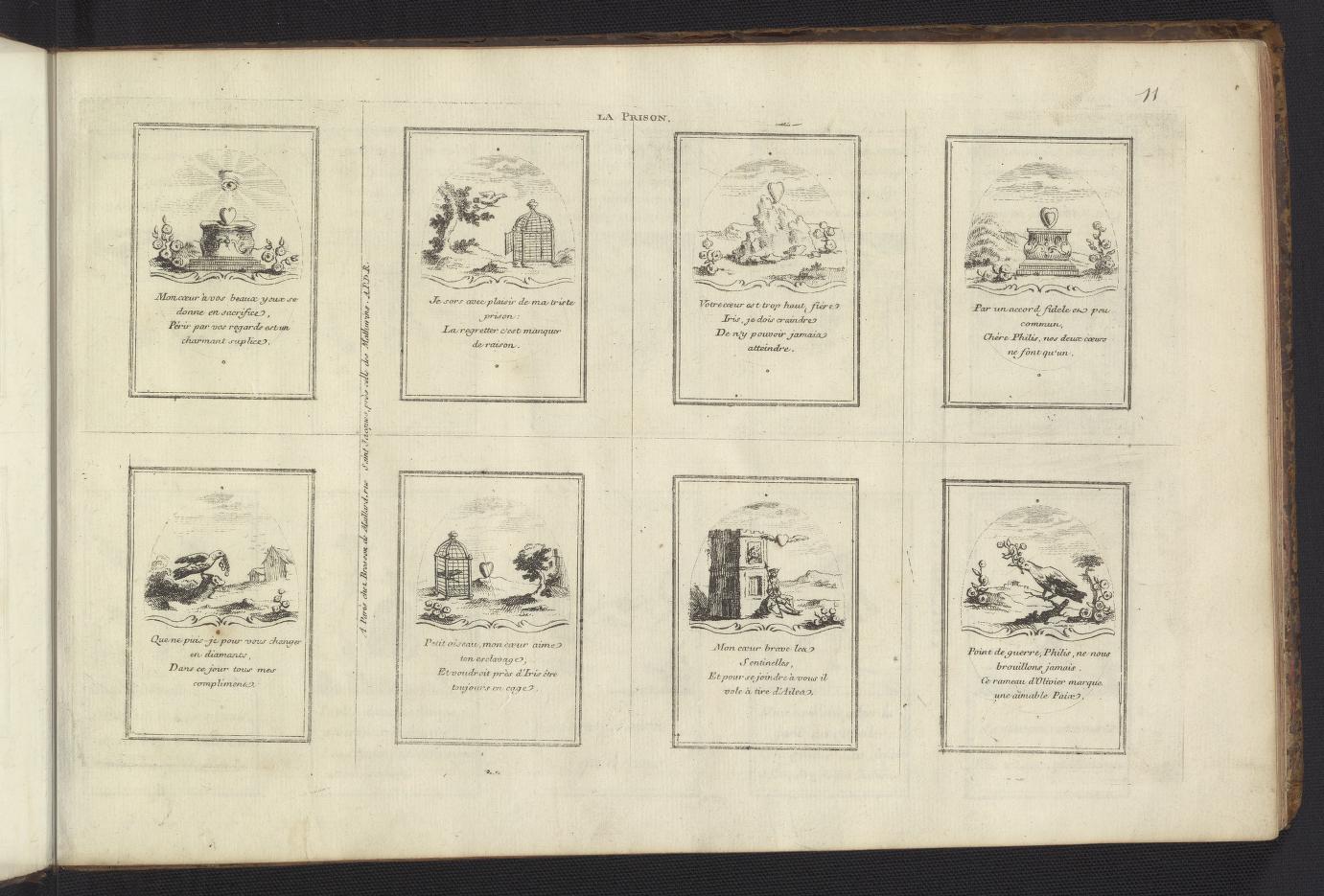 Collection de differents sujets gravés : sçavoir, de petits emblêmes 1770