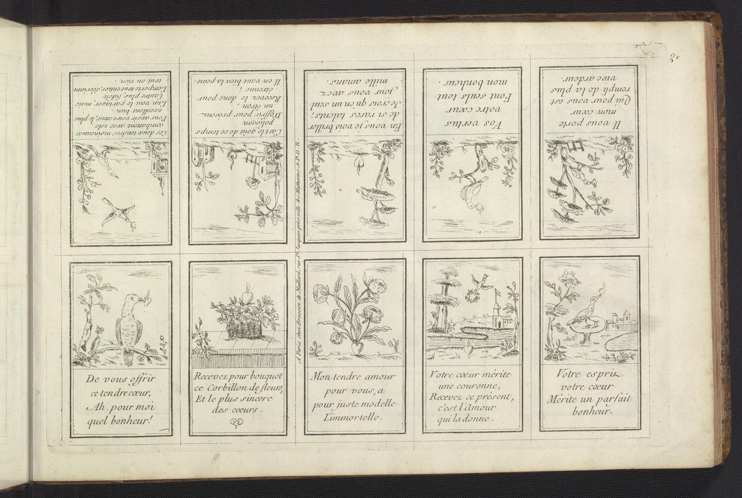 Collection de differents sujets gravés : sçavoir, de petits emblêmes 1770