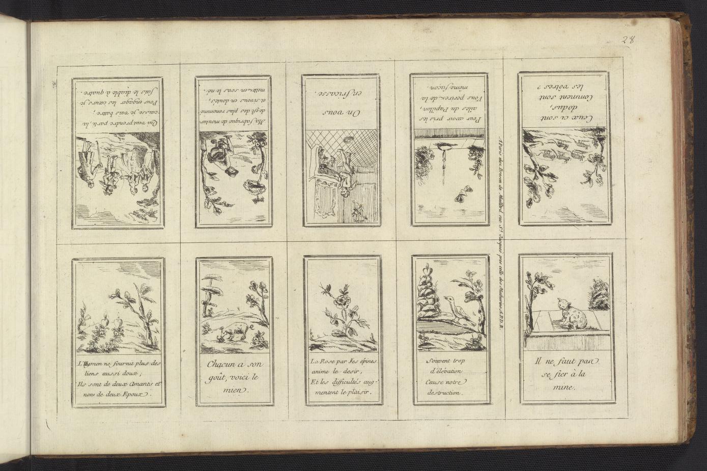 Collection de differents sujets gravés : sçavoir, de petits emblêmes 1770