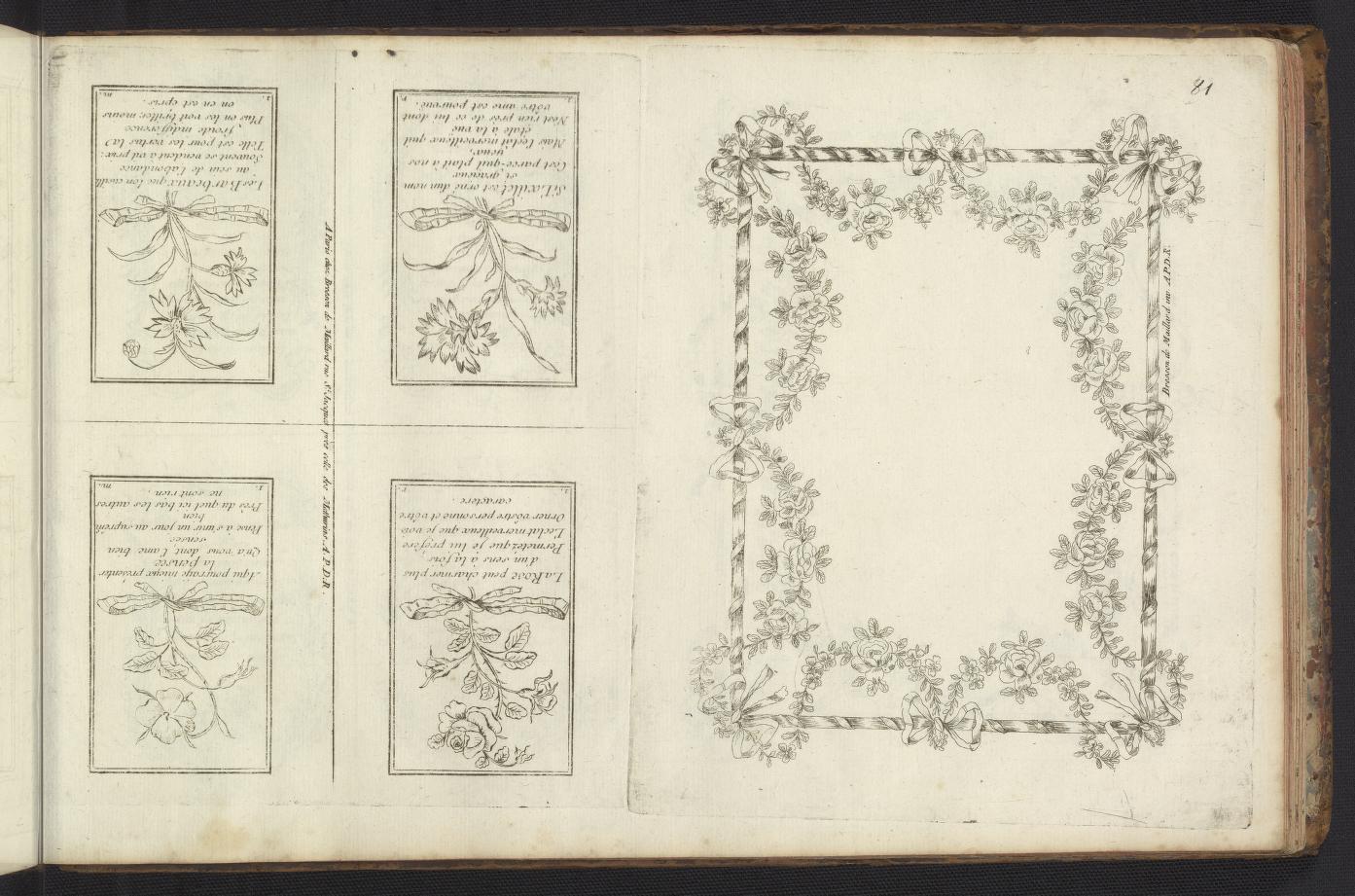 Collection de differents sujets gravés : sçavoir, de petits emblêmes 1770