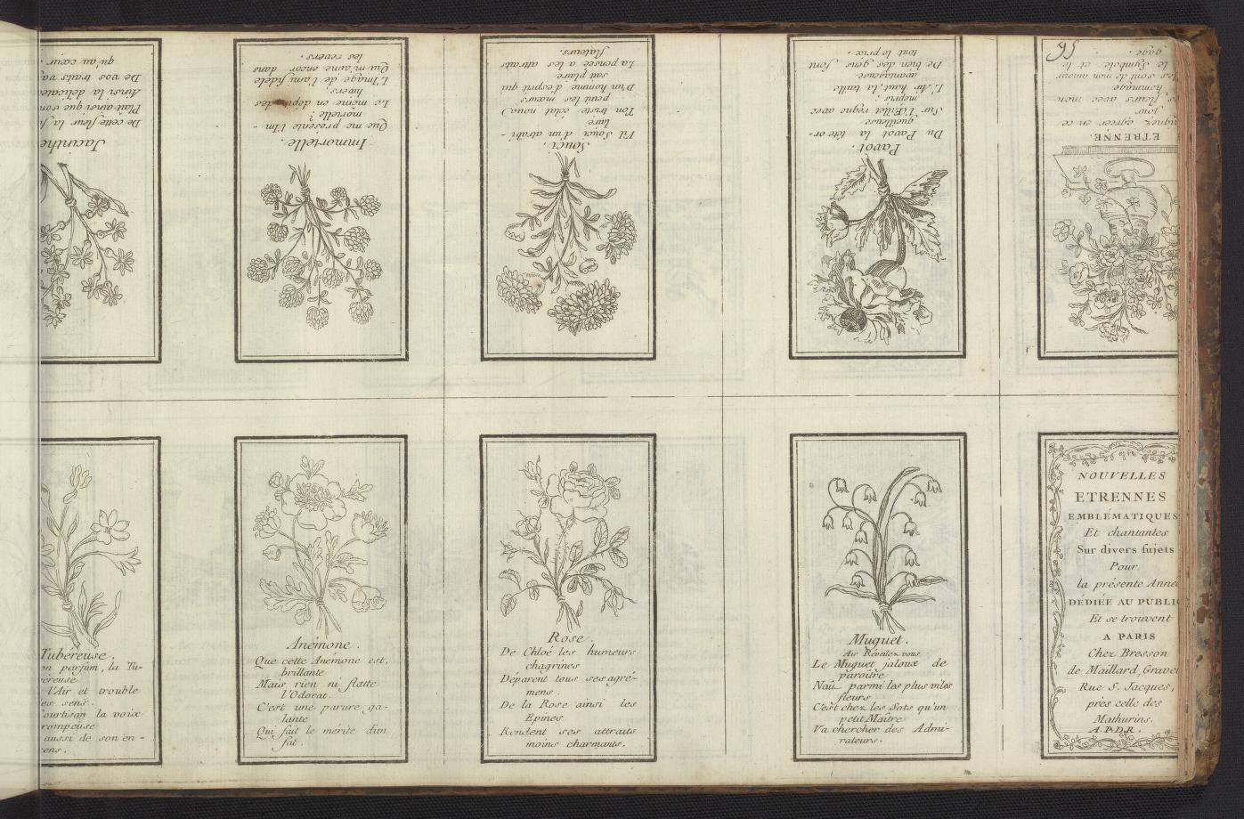 Collection de differents sujets gravés : sçavoir, de petits emblêmes 1770