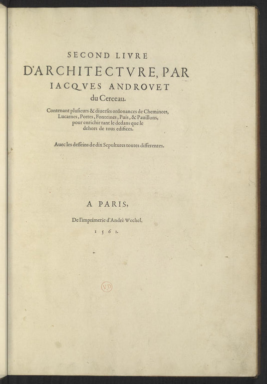 Second livre d'architecture 1561