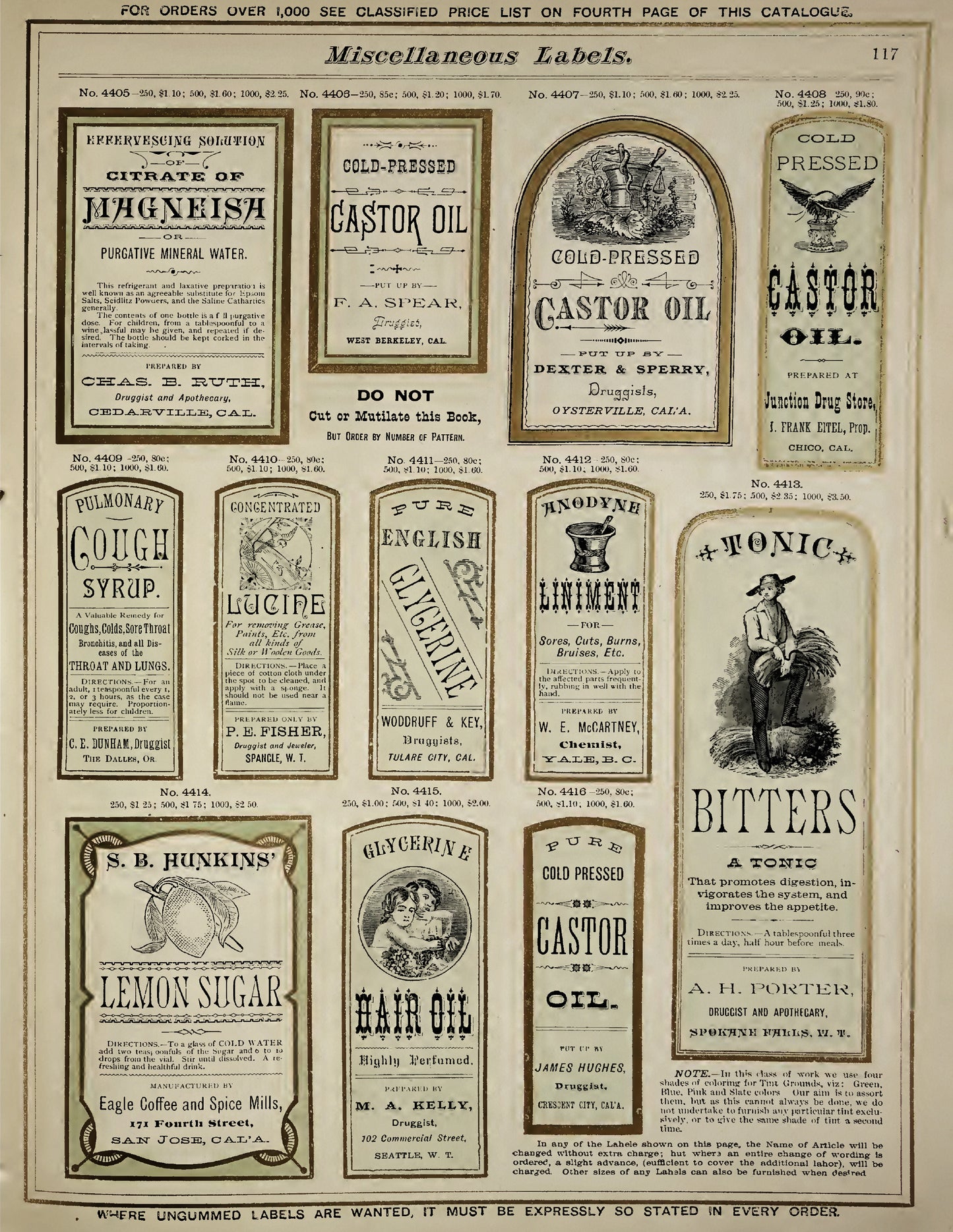 Miscellaneous Druggist Labels I - PDF only, Papers, Labels, Vintage 1885, Apothecary, Herbal, Papers, Crafts, Scrapbook, Junk Journal