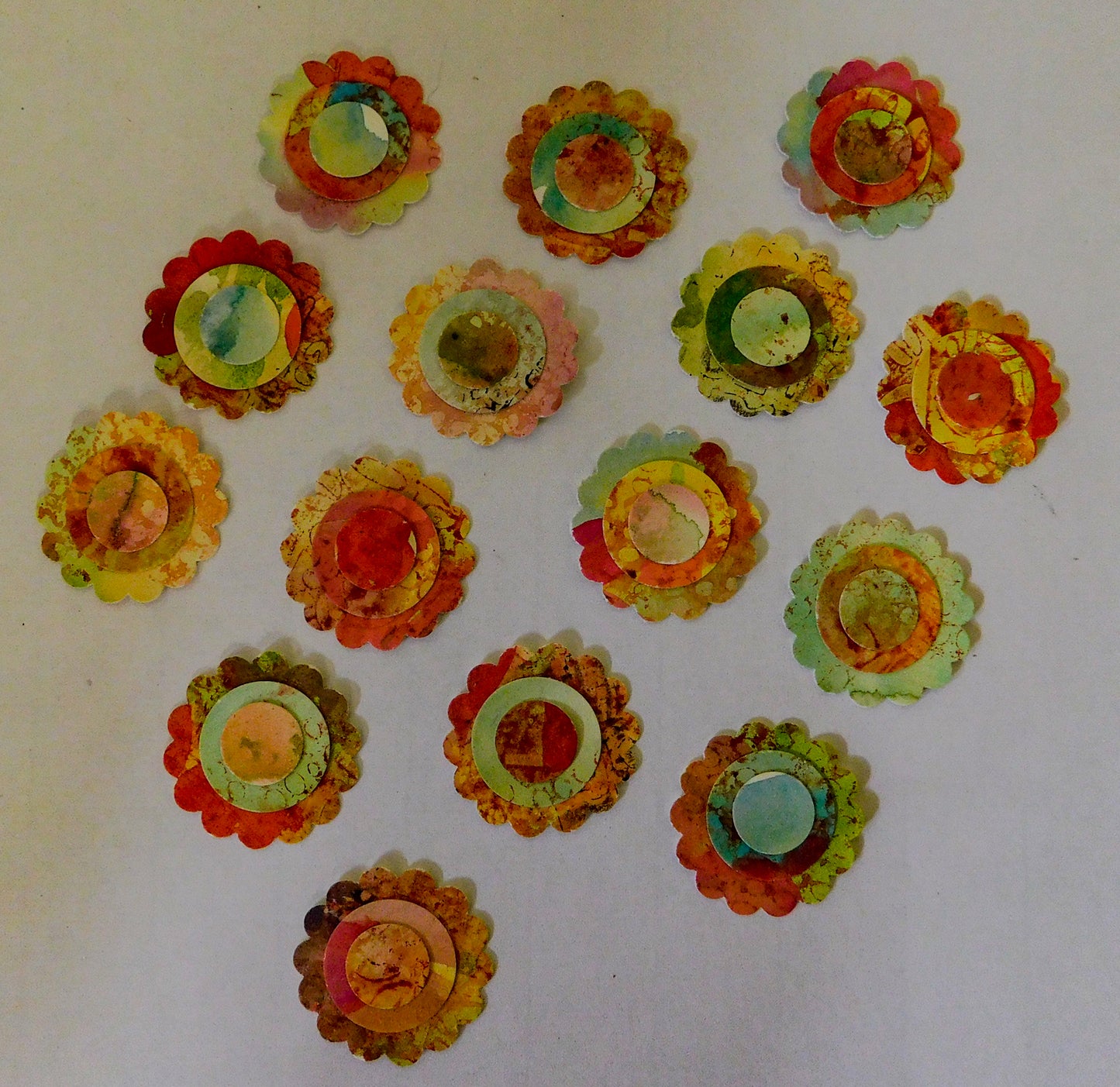 Painted Paper Flowers 1
