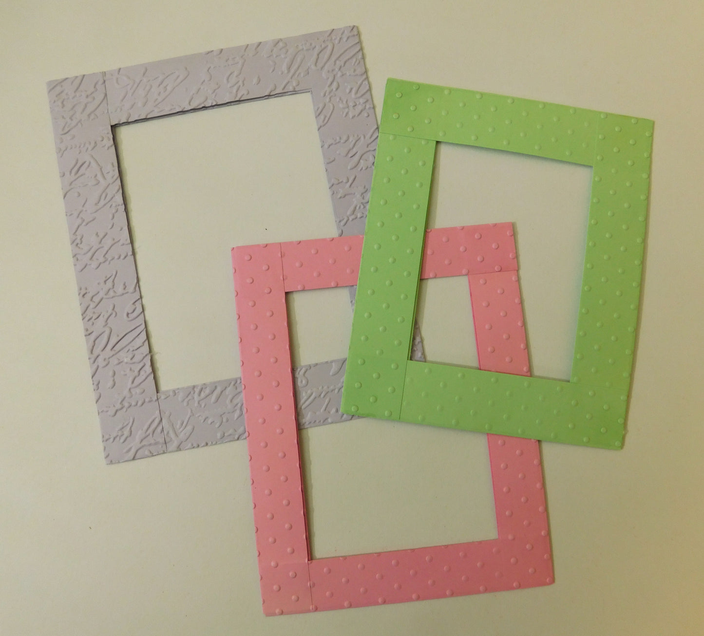 Pastel And Flowers Embossed Frame Set