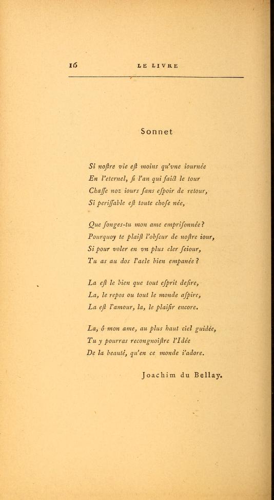 Le Livre De Sonnets 1875