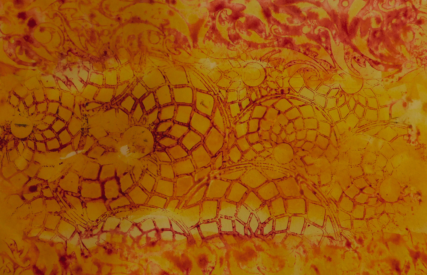 Watercolor Printing With Stencils