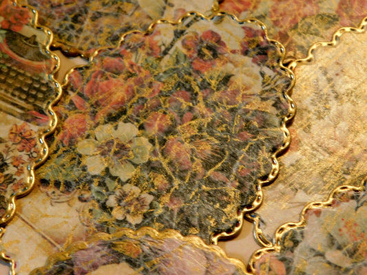 Antiqued Metallic Waxed Hologram Images