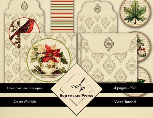 Christmas Tea Envelopes - Create With Me