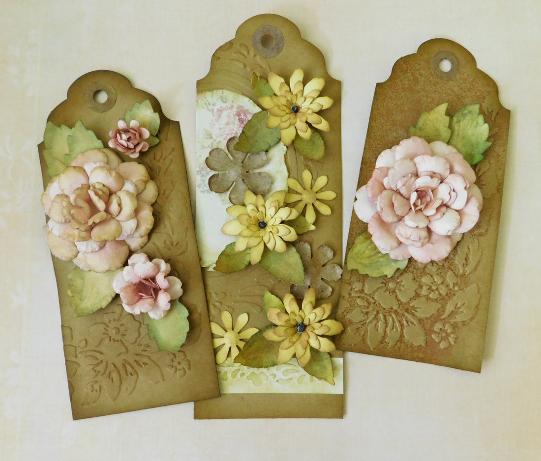 Floral Tags - Shaped Paper Flower Project