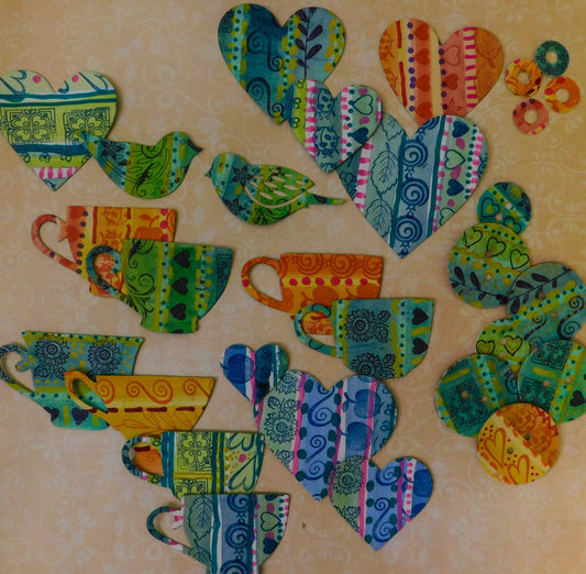 Ink Stamped Patterned Paper
