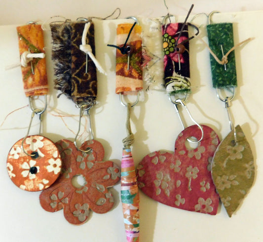 How To Make Shabby Fabric Paperclip Bead Dangles Video