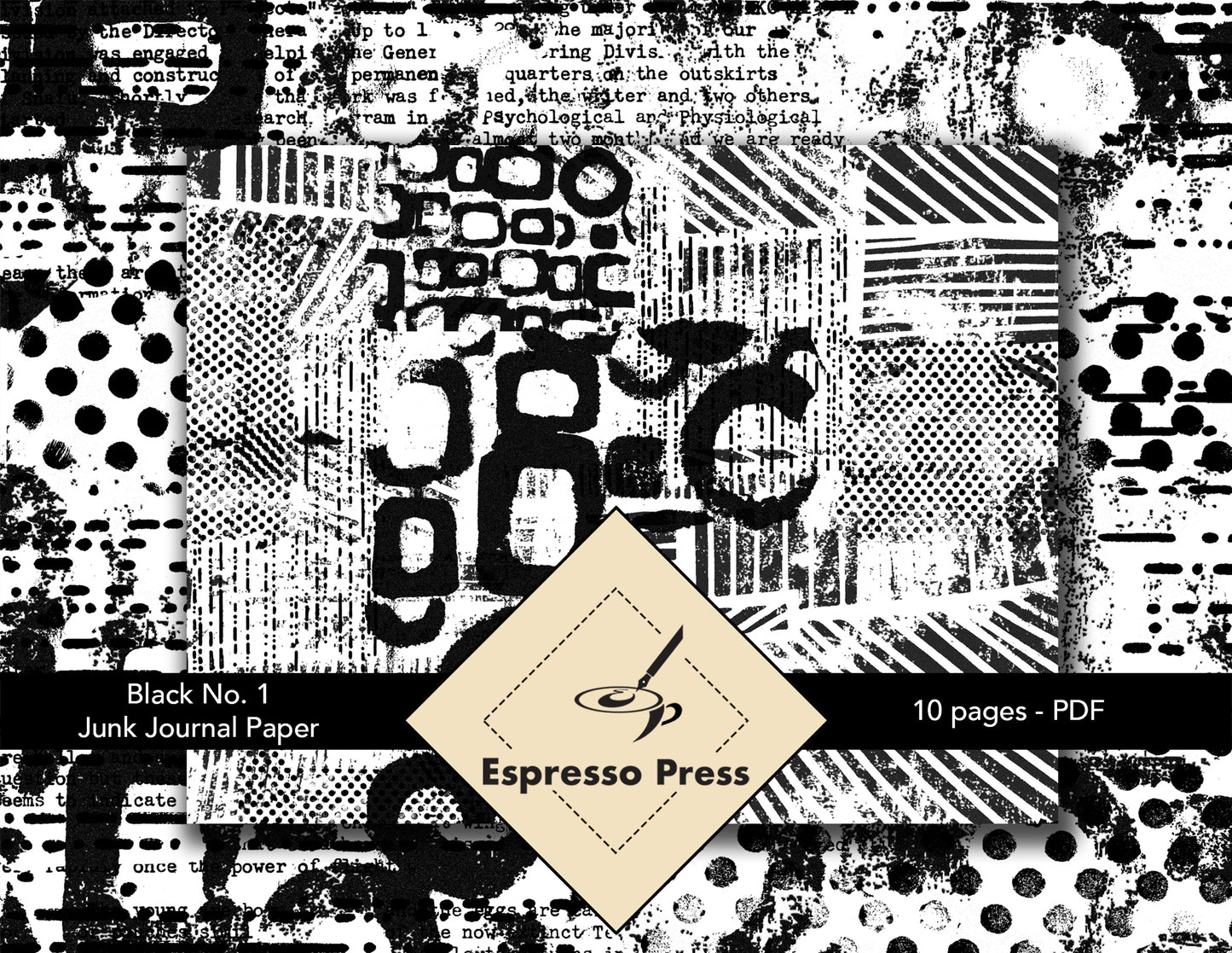 Black No. 1 Junk Journal Paper