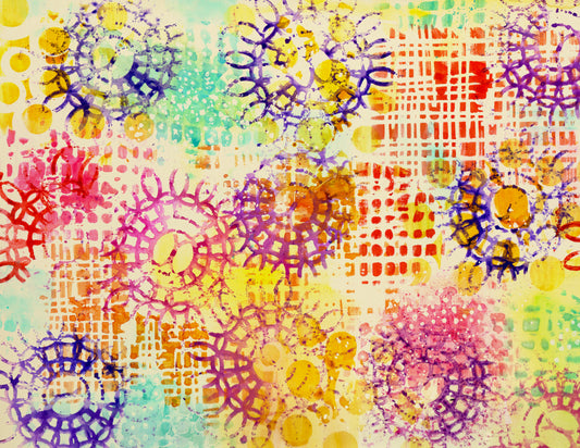 Watercolor Printing With Stencils - REVISED EDITION