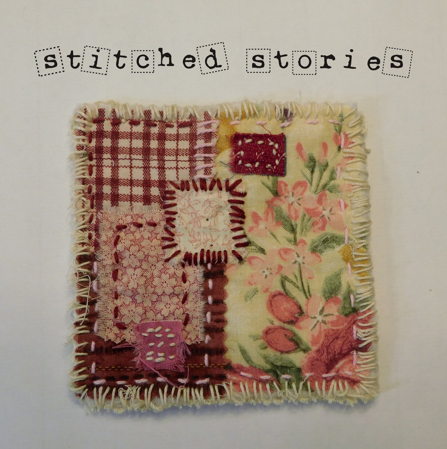 Stitched Stories Scrap Fabric Artisan Coaster 004