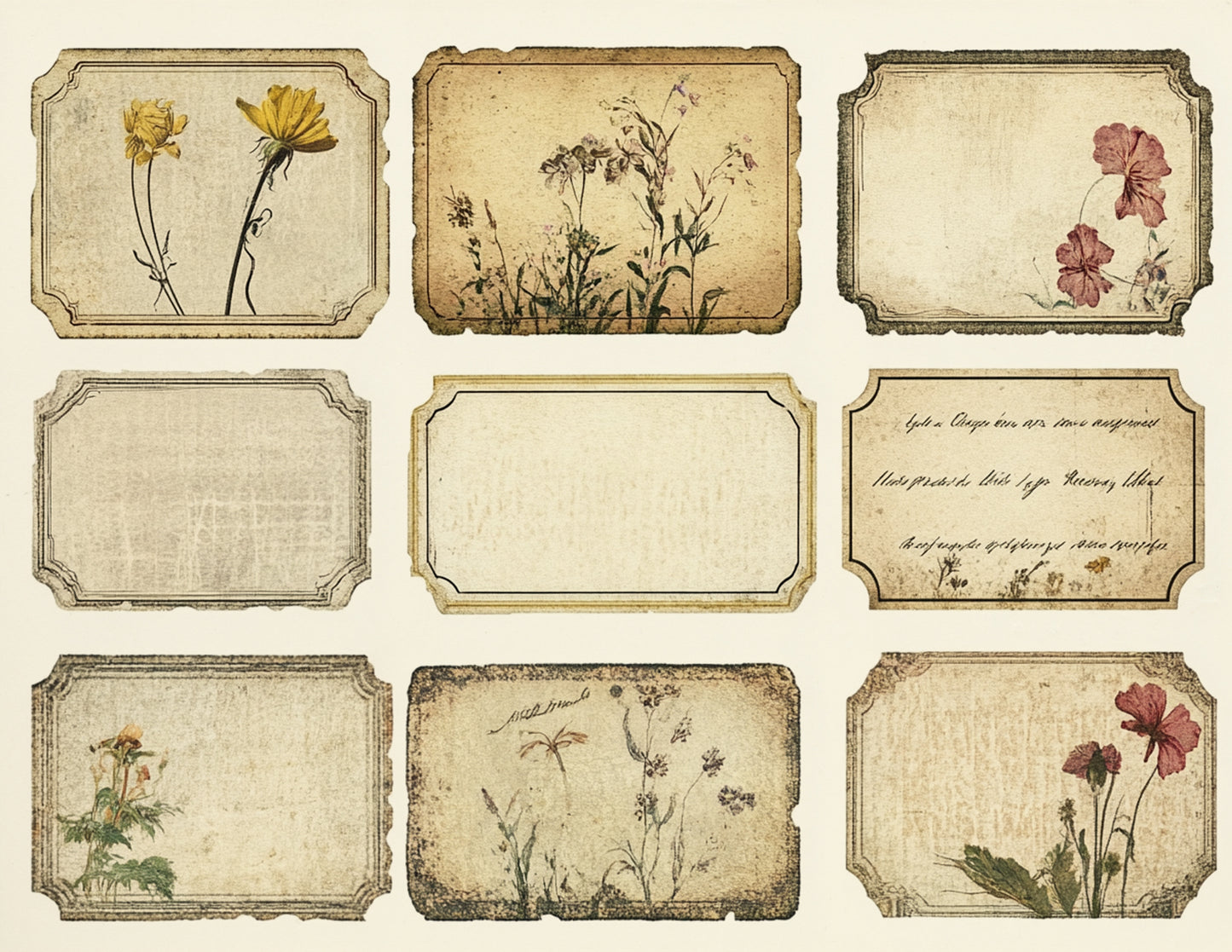 Delicate Florals Paper and Ephemera Collection