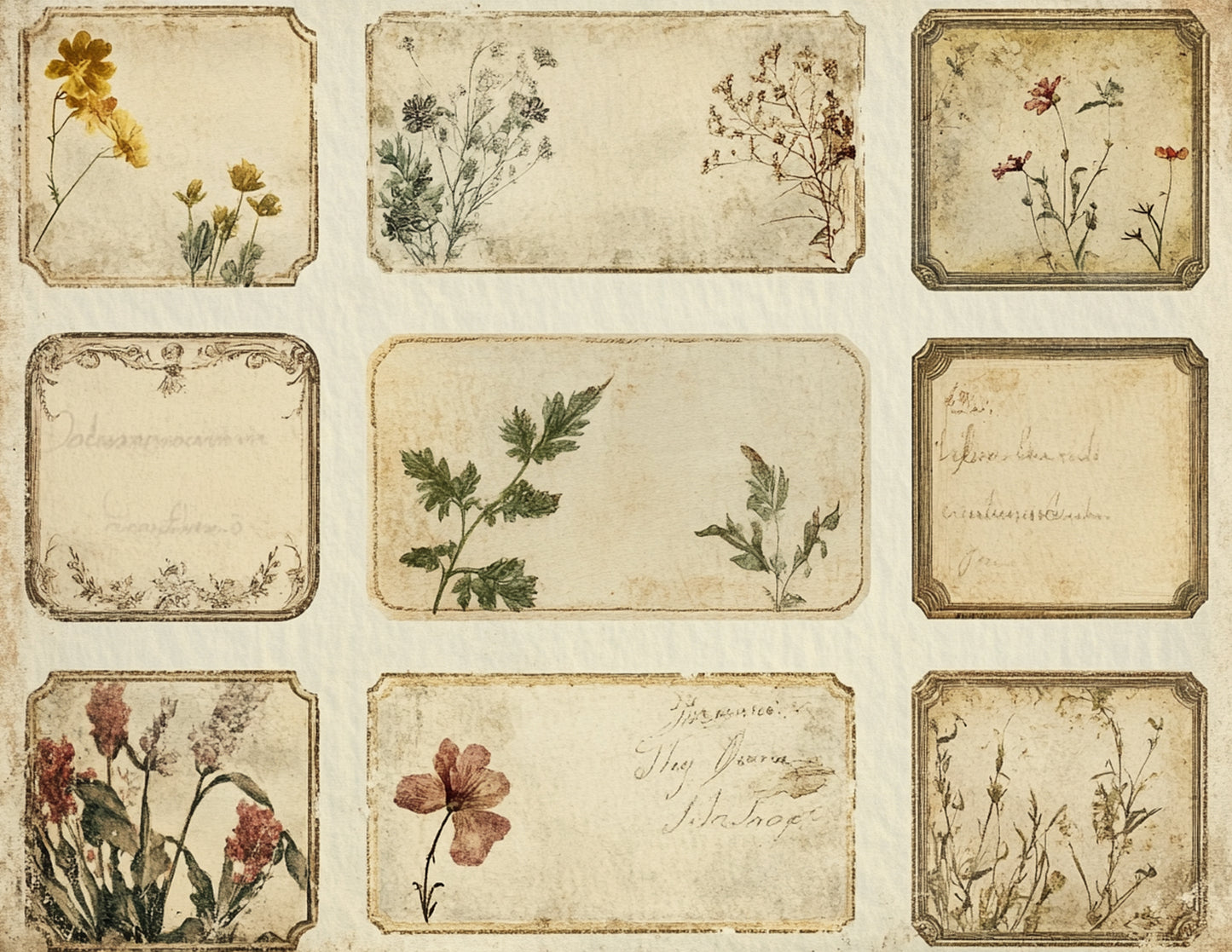 Delicate Florals Paper and Ephemera Collection