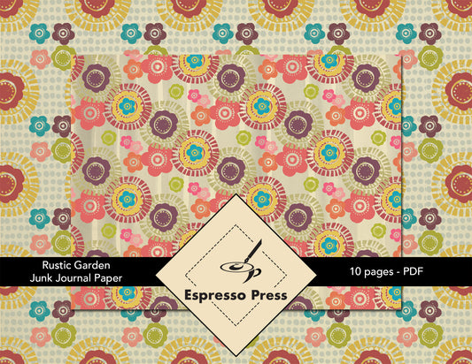 Rustic Garden Junk Journal Paper