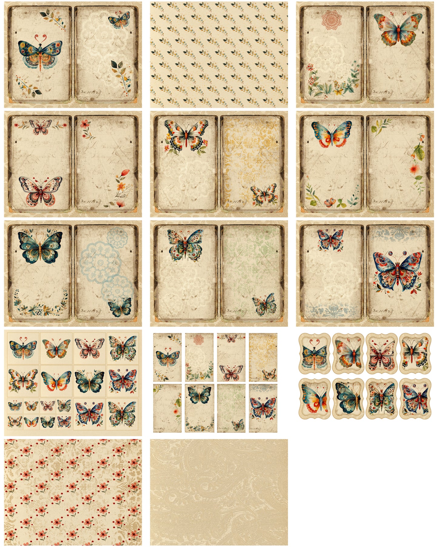 Boho Butterflies Digital Journal Kit - PDF only, Papers, Printables, B – Espresso Press Design boho-butterflies-digital-journal-kit-pdf-only-papers-printables-b-espresso-press-design