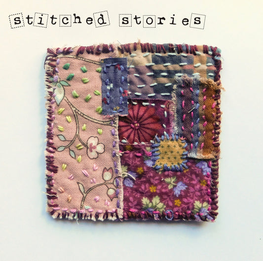 Stitched Stories Scrap Fabric Artisan Coaster 003