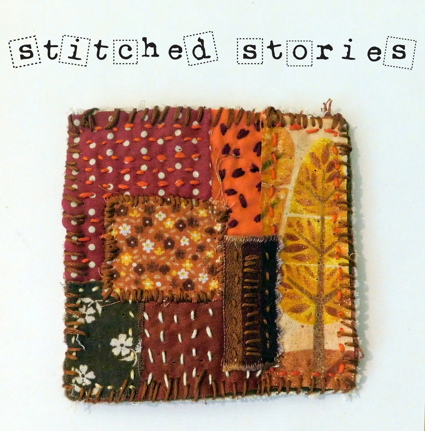 Stitched Stories Scrap Fabric Artisan Coaster 005