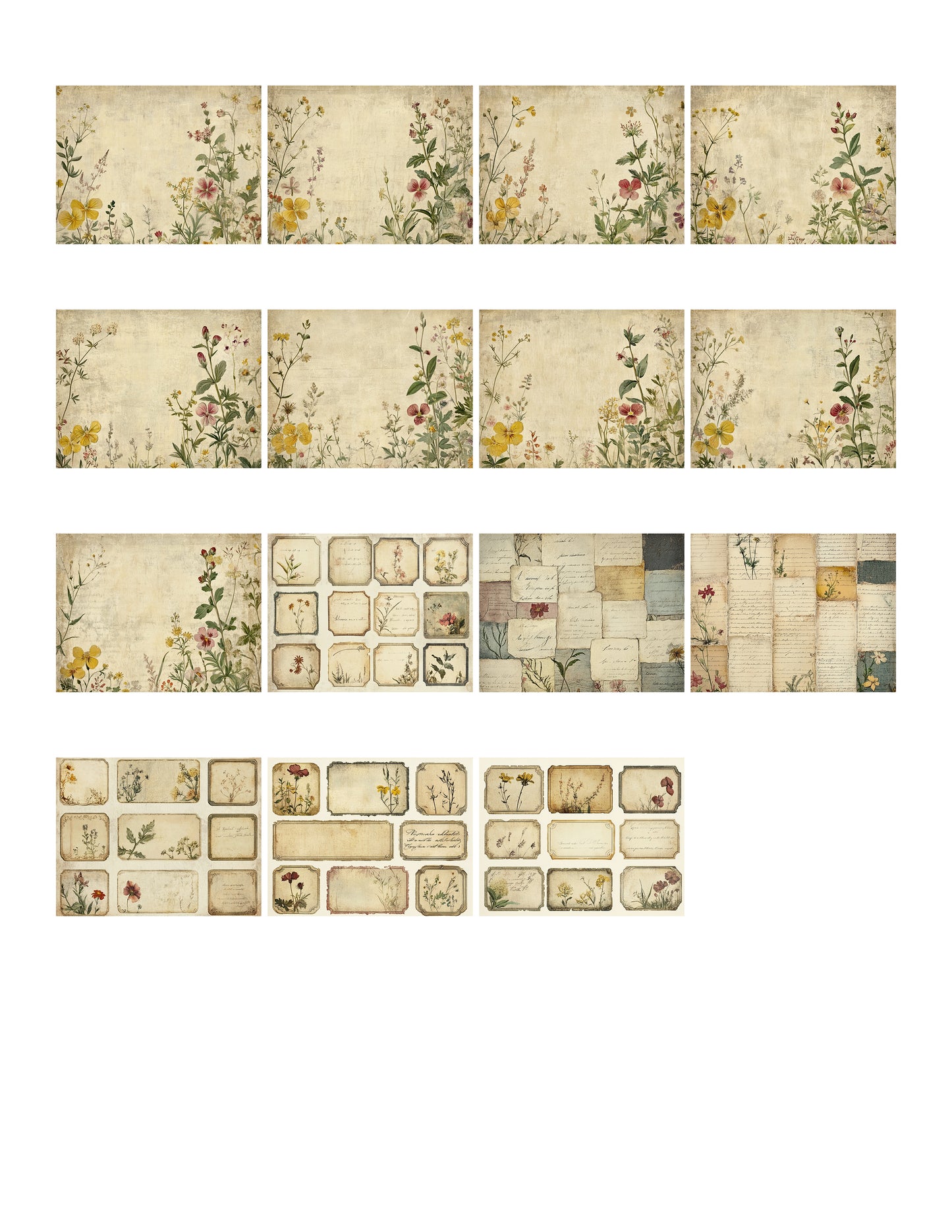 Delicate Florals Paper and Ephemera Collection