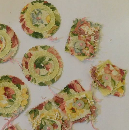 Flowers and Fabric Embellishments 1 (Pink Florals)