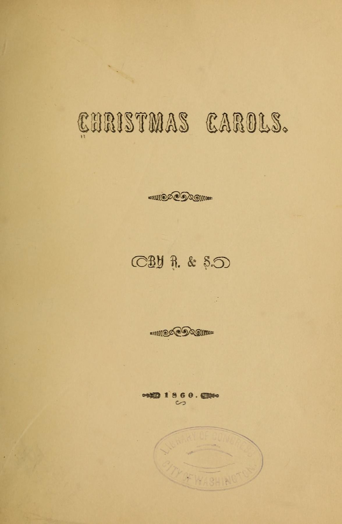Christmas Carols 1860