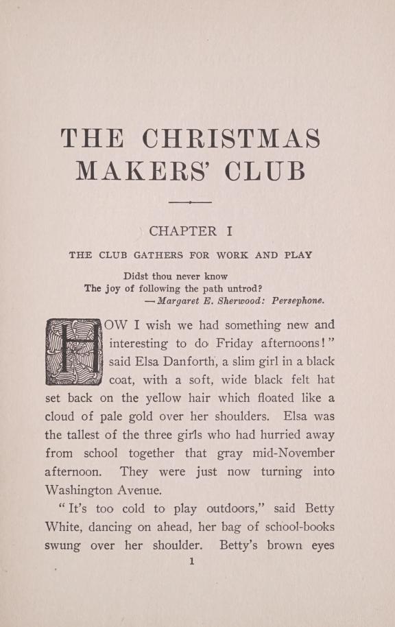 The Christmas Makers' Club 1908