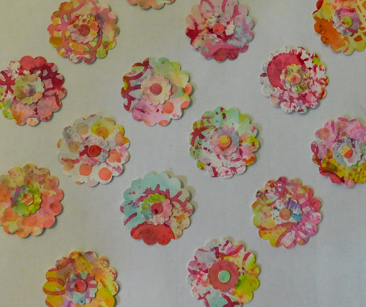 Painted Paper Flowers 4